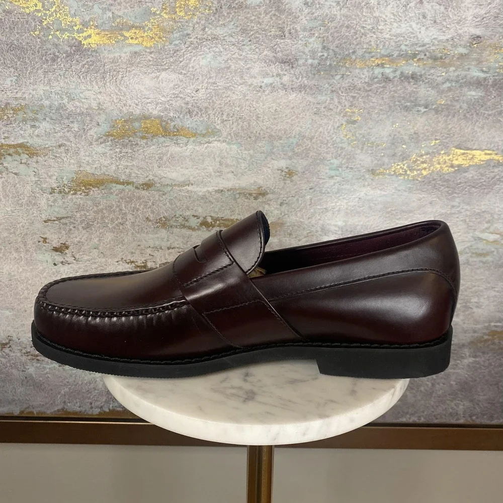 Rockport Shoes Mens Size 12 Brown Leather Penny Loafers Comfort Casual APM 1134E